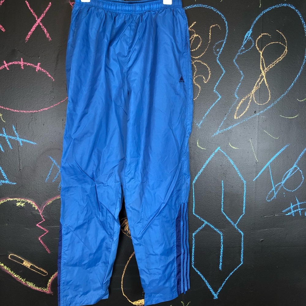 Blue adida track pants